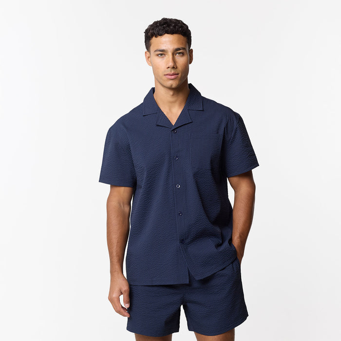 Seersucker Twinset | Navy