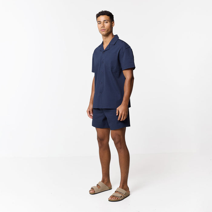 Seersucker Twinset | Navy