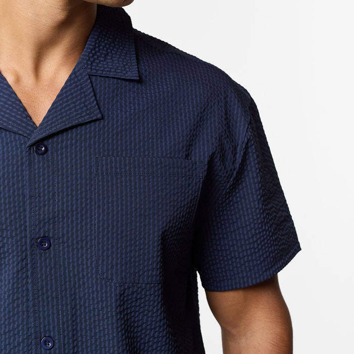 Seersucker Twinset | Navy