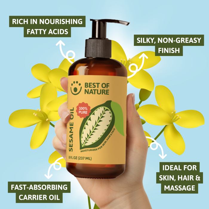 Sesame Massage & Body Oil - 100% Pure