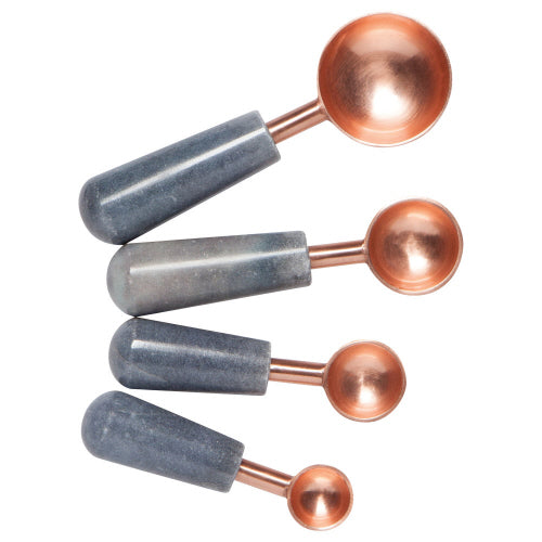 Set/4 Measure Spoon Rose/SltMarb-Set of 4