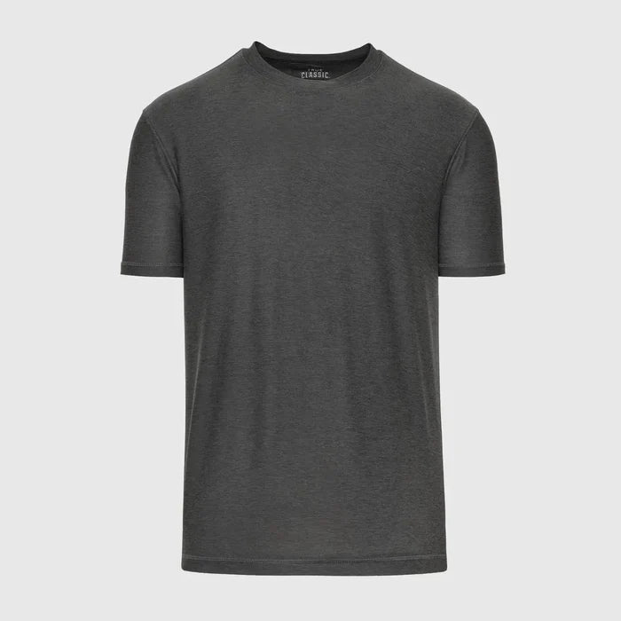 Short Sleeve T-Shirt | Active Crew Neck | Charcoal Heather Gray