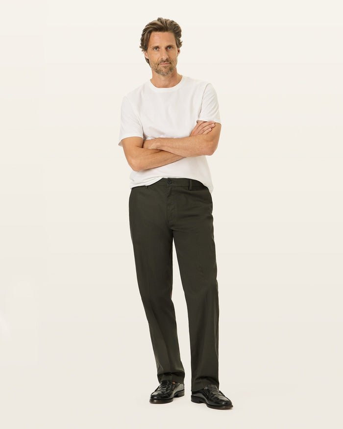 Front view of model wearing Steelhead Signature Iron Free Khakis, Classic Fit with Stain Defender®.
