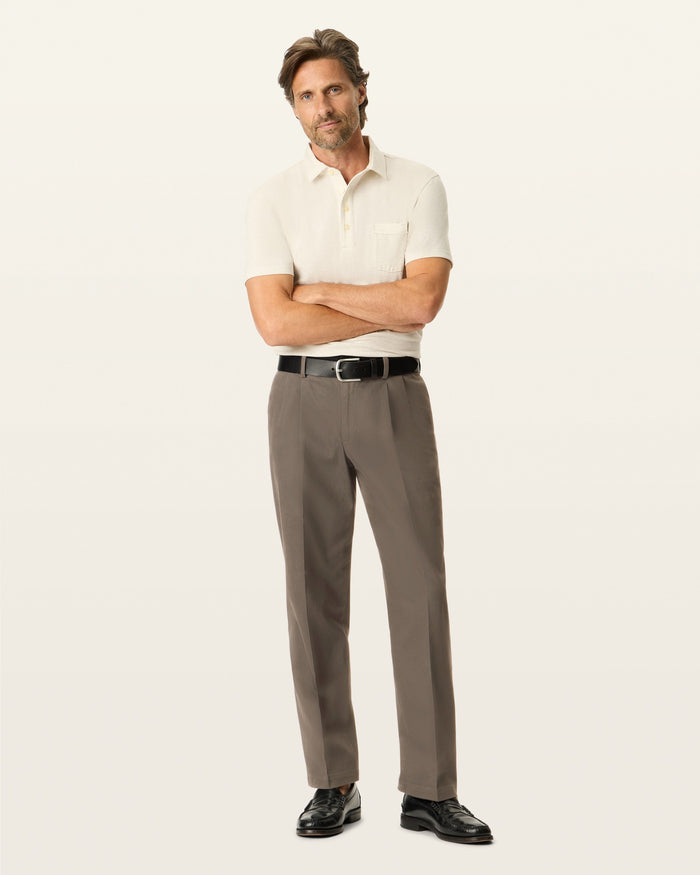 Signature Iron Free Khakis, Pleated, Classic Fit with Stain Defender®
