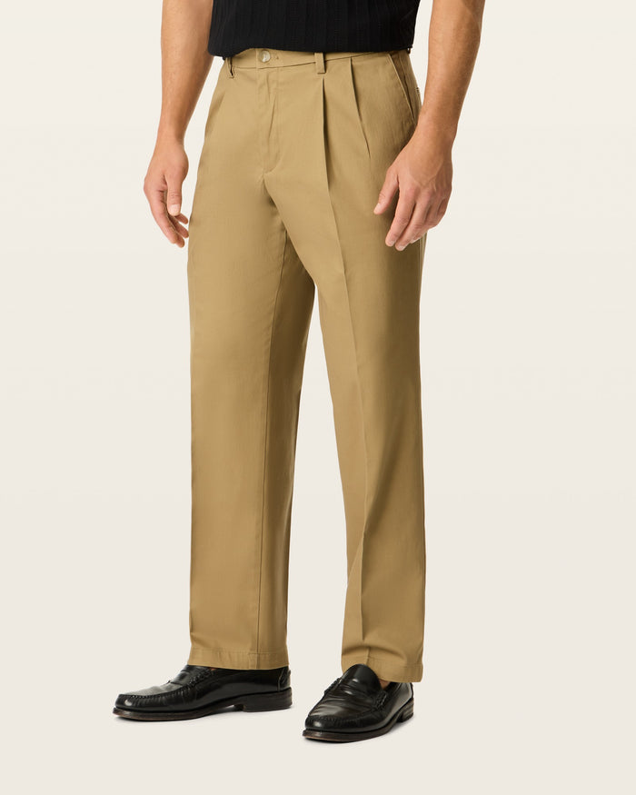 Signature Iron Free Khakis, Pleated, Classic Fit with Stain Defender®