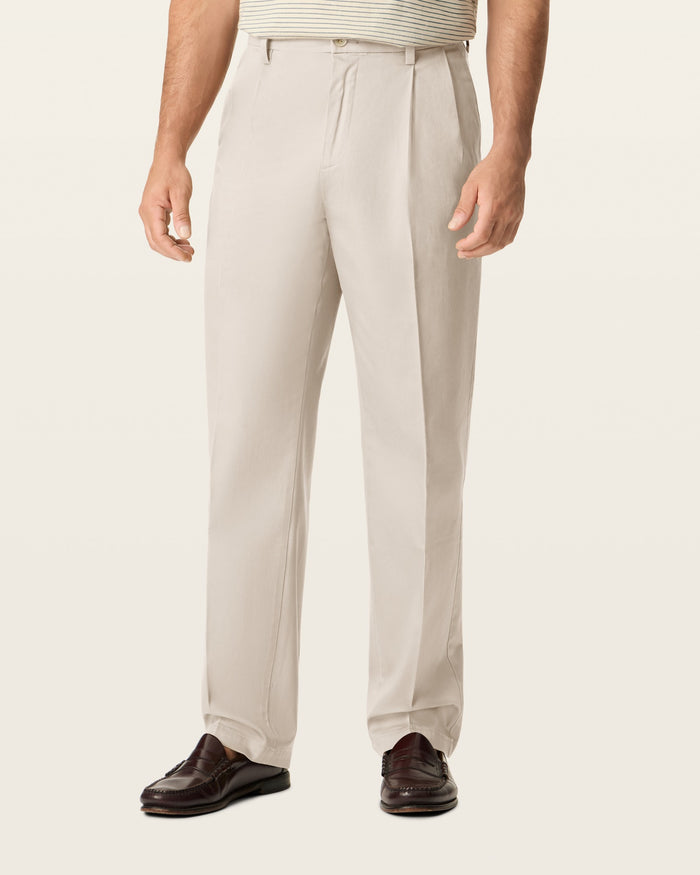 Signature Iron Free Khakis, Pleated, Relaxed Fit with Stain Defender®