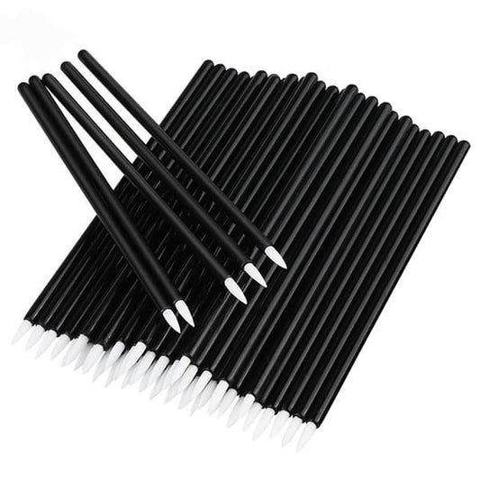 Small Disposable Eyeliner & Brow Brushes (50 Pcs) - Black