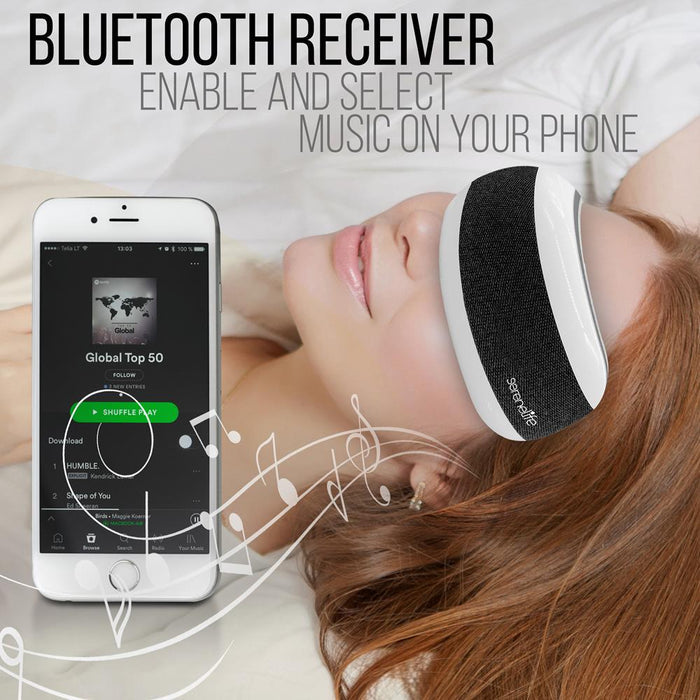 Smart Eye Massager for Migraine Relief, Heat & Compression, White