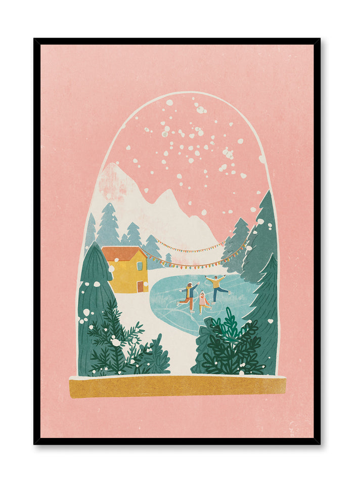 Snowglobe Skating Rink, Poster