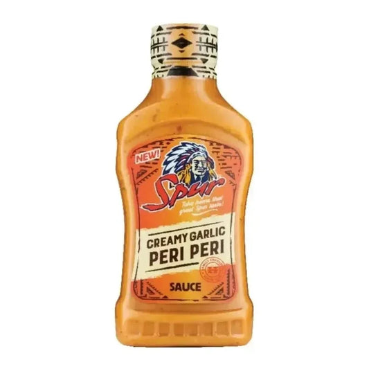 Spur Sauce Creamy Garlic Peri-Peri Sauce 400ml bottle for grilling and dipping