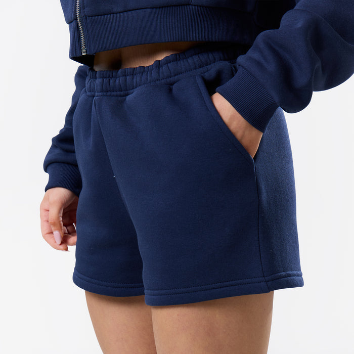 Stacked Crop Hoodie Twinset | Navy