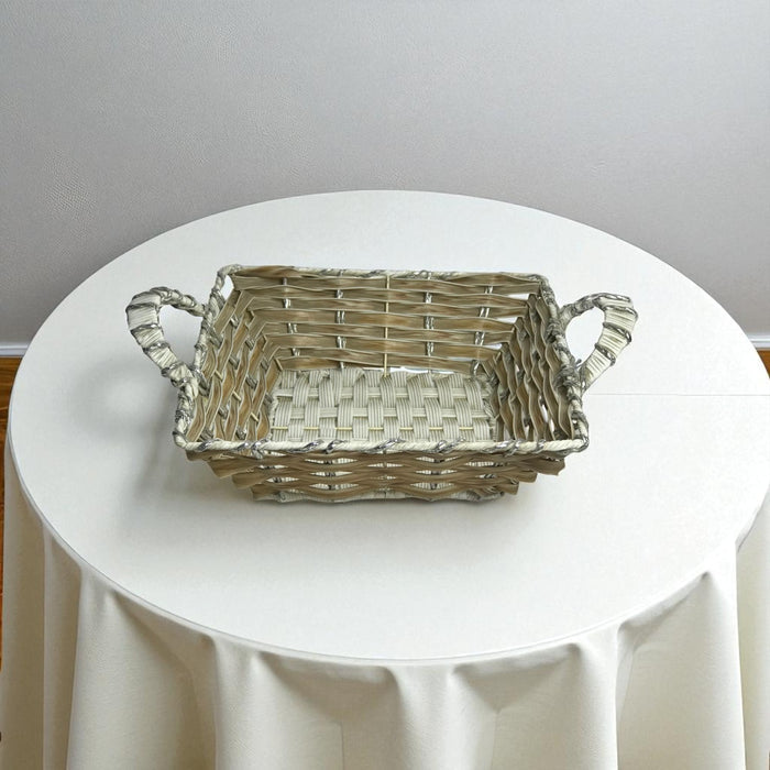 Storage Wicker Baskets |  Decorative Organiser Synthetic Cane Plastic