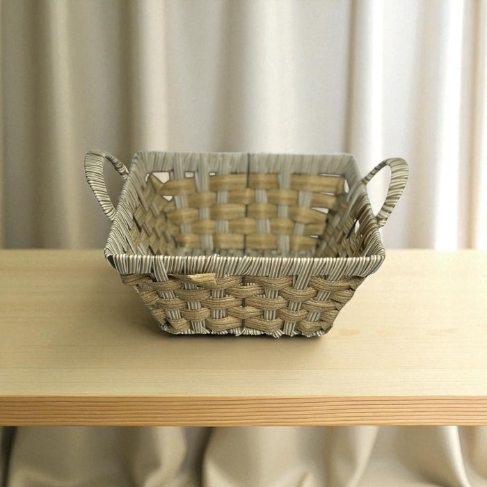 Storage Wicker Baskets |  Decorative Organiser Synthetic Cane Plastic