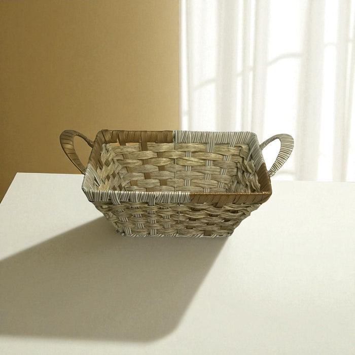 Storage Wicker Baskets |  Decorative Organiser Synthetic Cane Plastic