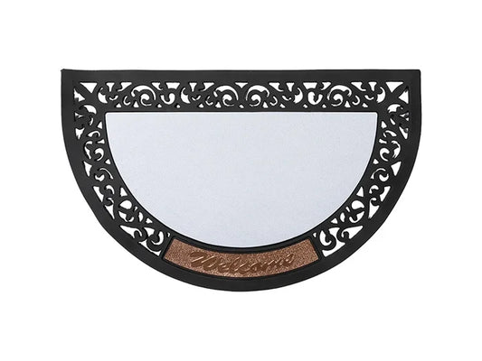 Sublimation Blanks Half Round Rubber Felt Door Mat