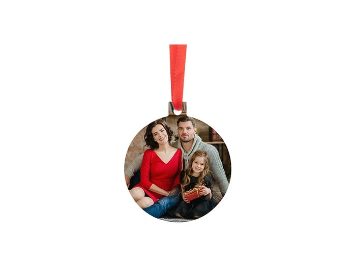 Sublimation Blanks Plastic Hanging Ornament (Round, φ7.6cm)