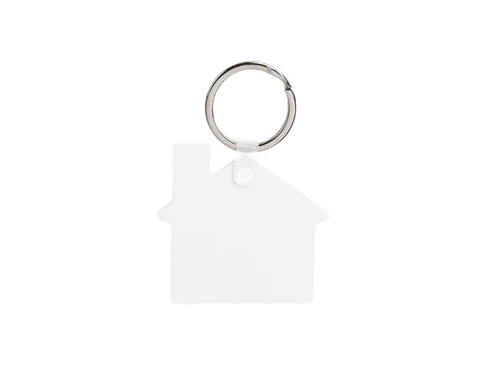 Sublimation Blanks Plastic Keyring (House, 5.3*5cm)