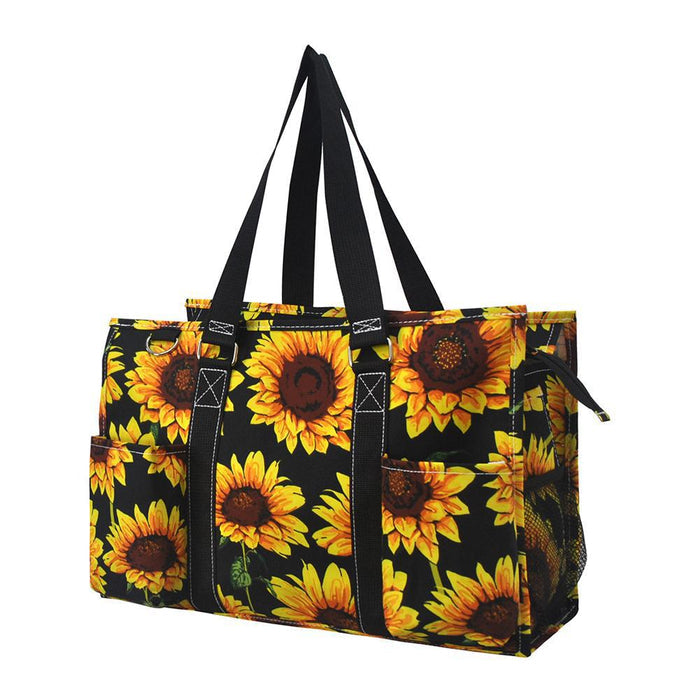 Sunflower NGIL Zippered Caddy Organizer Tote Bag