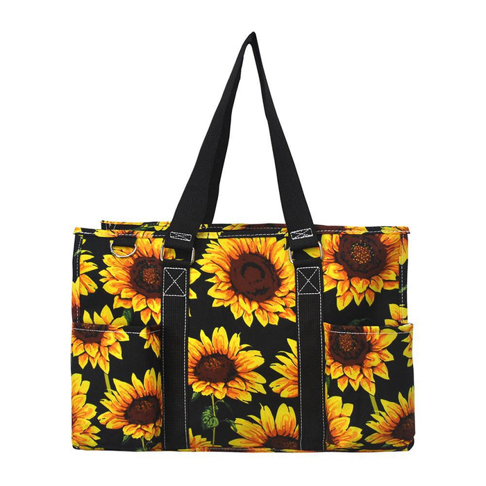 Sunflower NGIL Zippered Caddy Organizer Tote Bag