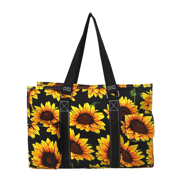 Sunflower NGIL Zippered Caddy Organizer Tote Bag
