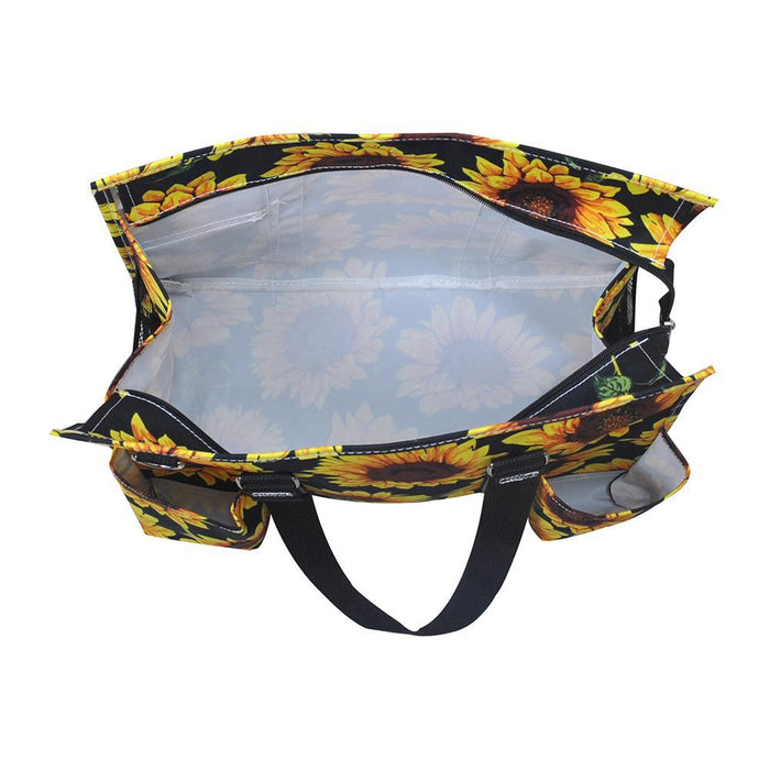 Sunflower NGIL Zippered Caddy Organizer Tote Bag