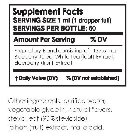 Super Fruit Extracts Water Infusion Drops - Blueberry + White Tea | Pure Inventions