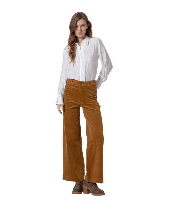 SURKANA flared broek "Esmeralda", mustard