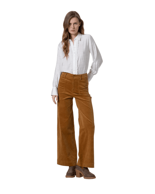 SURKANA flared broek "Esmeralda", mustard