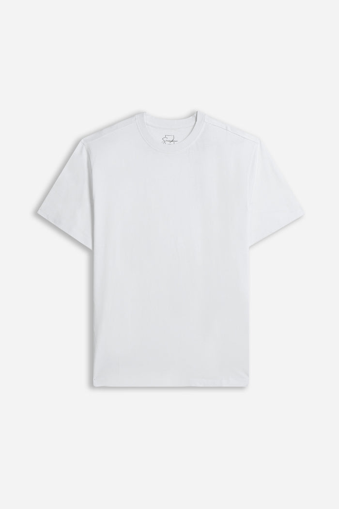 T-SHIRT GIROCOLLO BASIC BIANCO