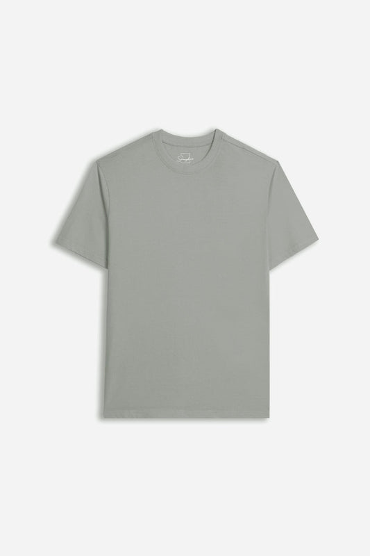 T-SHIRT GIROCOLLO BASIC GRIGIO SCURO