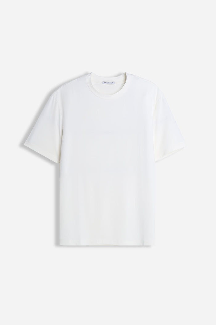 T-SHIRT GIROCOLLO SOFT TOUCH BIANCO