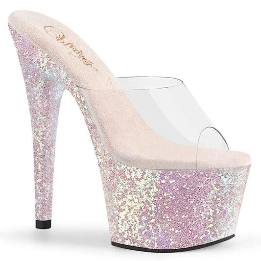 Tacones Pleaser ADORE-701LG Transparente Opal Purpurina