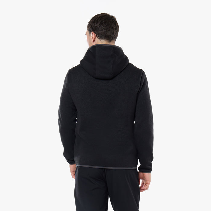 Tech Knit Zip Through | Black