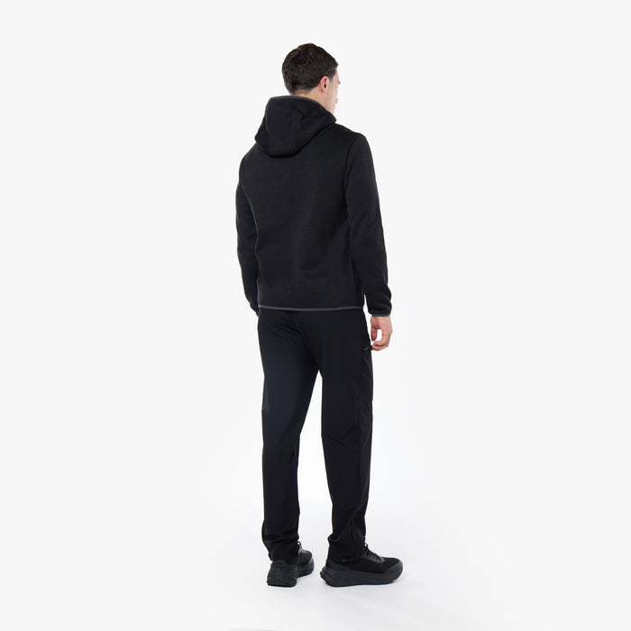 Tech Knit Zip Through | Black