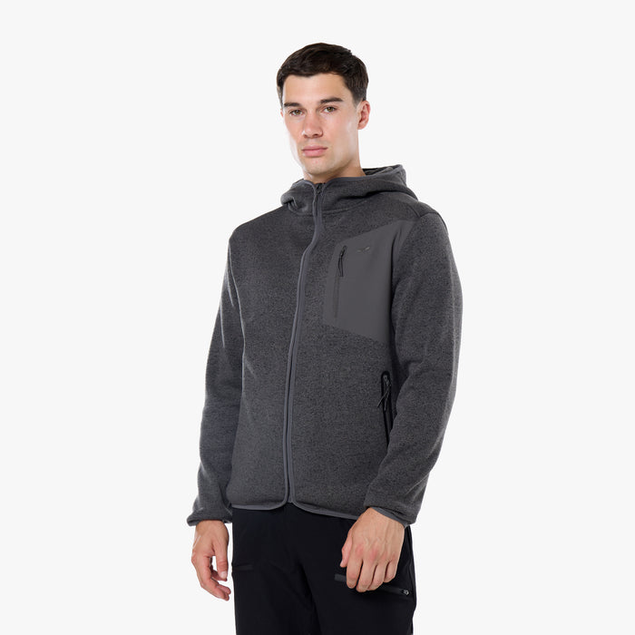 Tech Knit Zip Through | Slate Grey