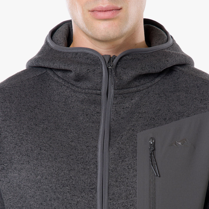 Tech Knit Zip Through | Slate Grey