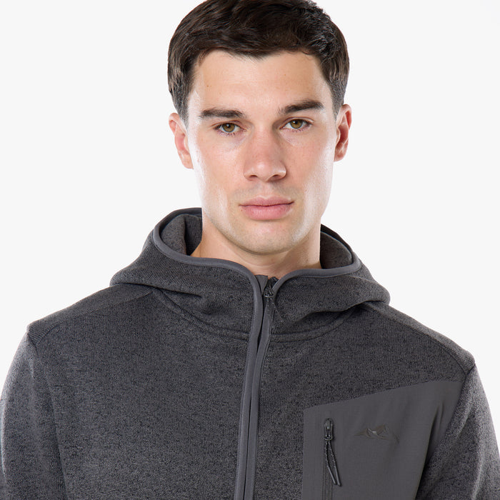 Tech Knit Zip Through | Slate Grey