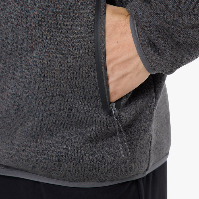 Tech Knit Zip Through | Slate Grey