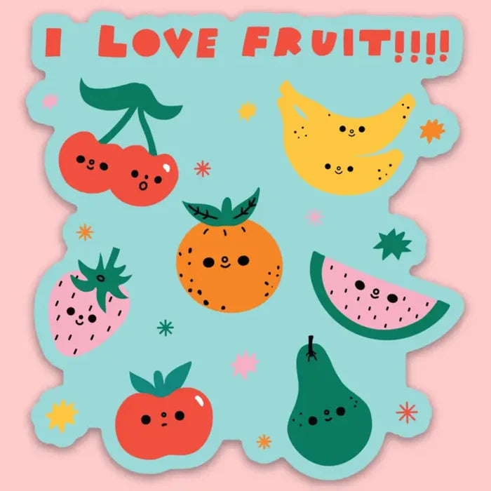 Tender Ghost 'I Love Fruit' Vinyl Sticker