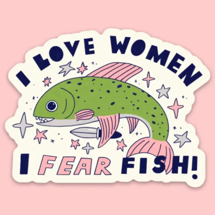Tender Ghost 'I Love Women, I Fear Fish' Vinyl Sticker