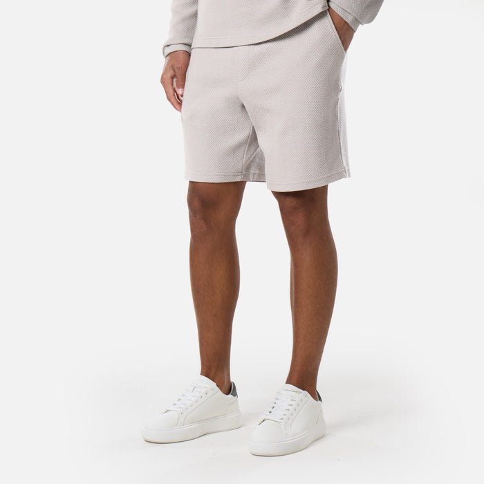 Textured Full Zip Overshirt Twinset | Stone