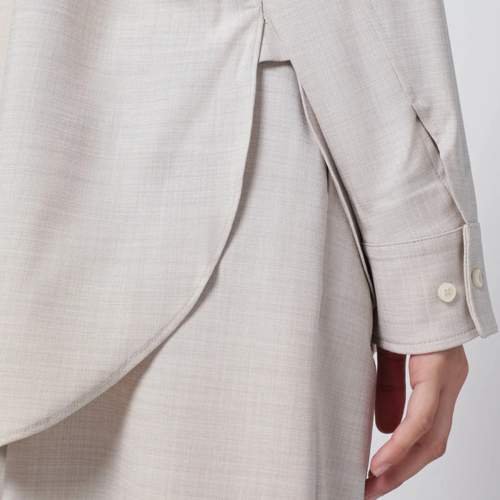 THE ANDAMANE - Trousers in ivory melange