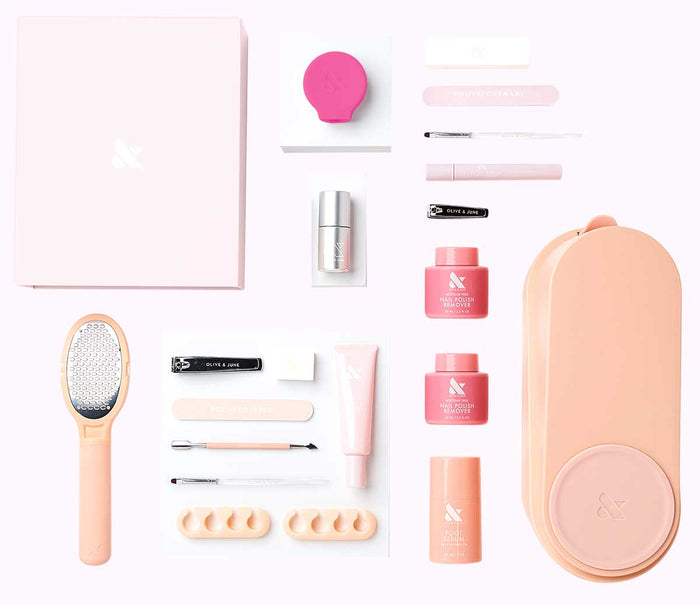The Complete System - 1 Long Lasting Polish with essential nail care tools for easy at-home mani and pedicure sessions