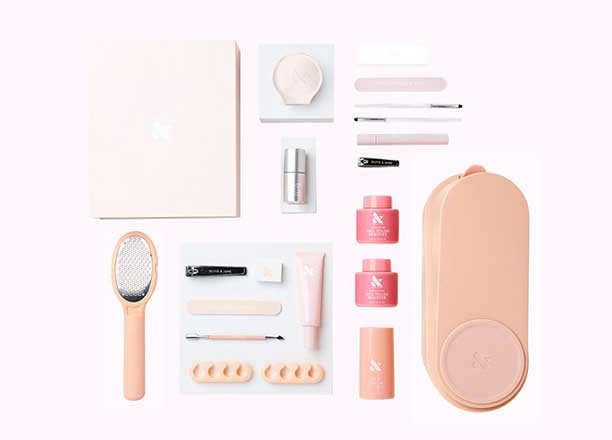 The Complete System - 1 Long Lasting Polish with nail care essentials for at-home manicure and pedicure routines in soft tones