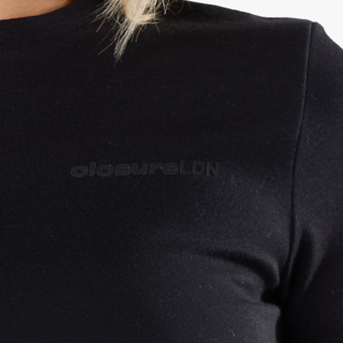 Tonal Scuba Core Logo Baby Tee | Black