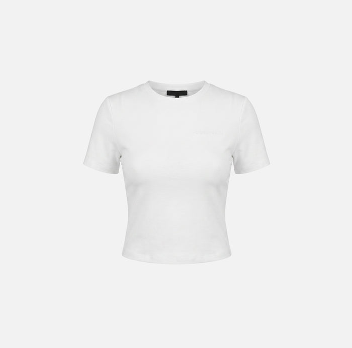 Tonal Scuba Core Logo Baby Tee | White