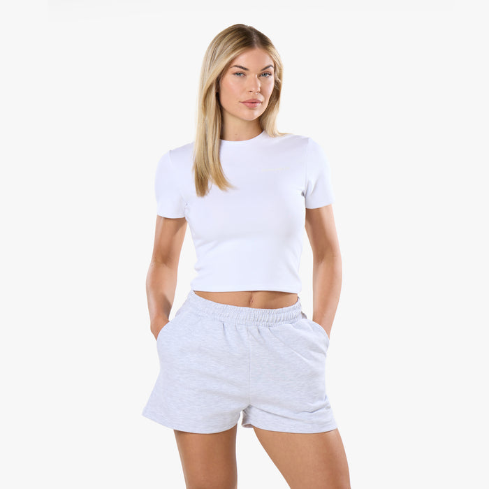 Tonal Scuba Core Logo Twinset | White/Grey Marl