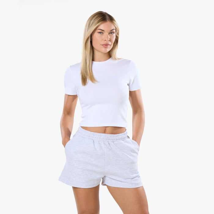 Tonal Scuba Core Logo Twinset | White/Grey Marl