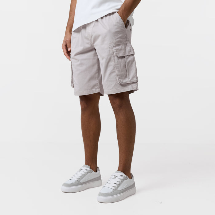 Twill Relaxed Cargo Short | Stone