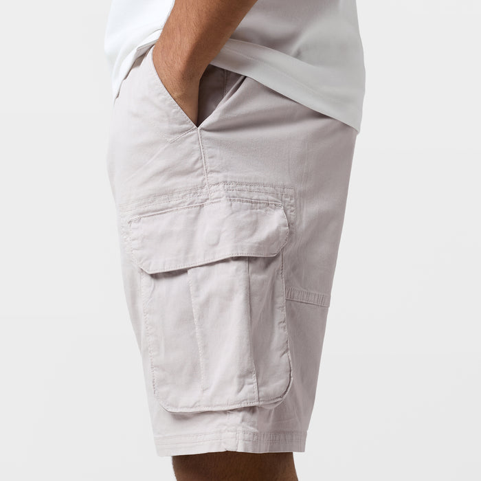 Twill Relaxed Cargo Short | Stone